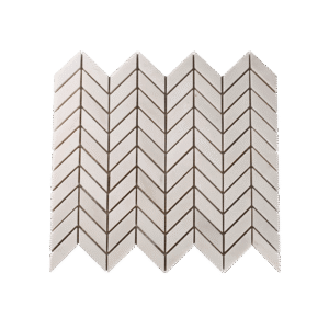 Bianco Marble Mosaic – Chevron Bianco Marble Mosaic - Chevron