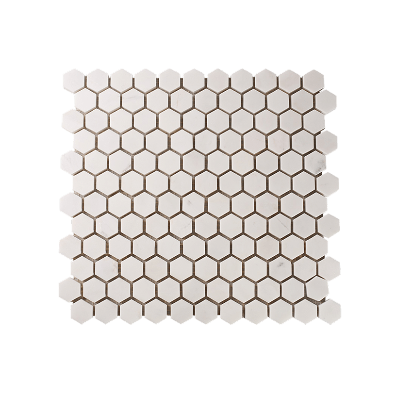 Bianco Marble Mosaic – Hexagon S Bianco Marble Mosaic - Hexagon S