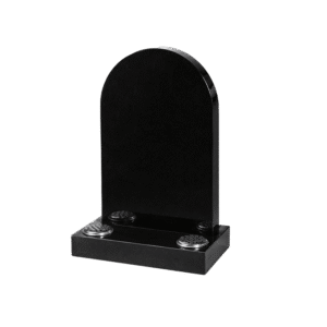 Midnight Black Granite Oval Top Headstone Midnight Black Granite Oval Top Headstone