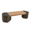 Teak Bench Basalt Teak Bench Basalt