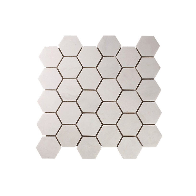 Bianco Marble Mosaic – Hexagon L Bianco Marble Mosaic - Hexagon L