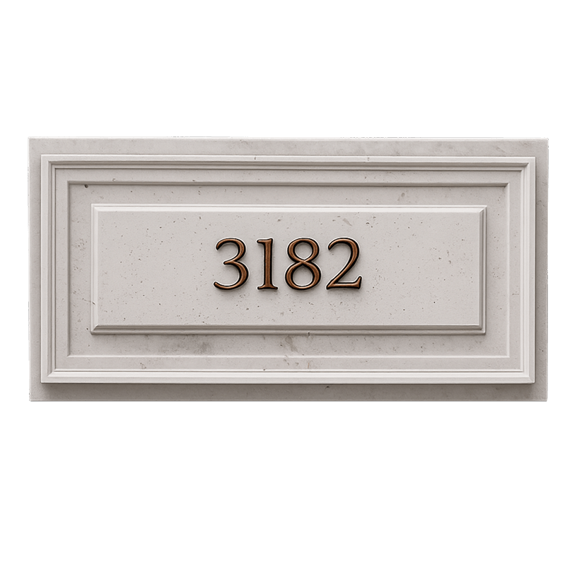 Marble House Number Sign