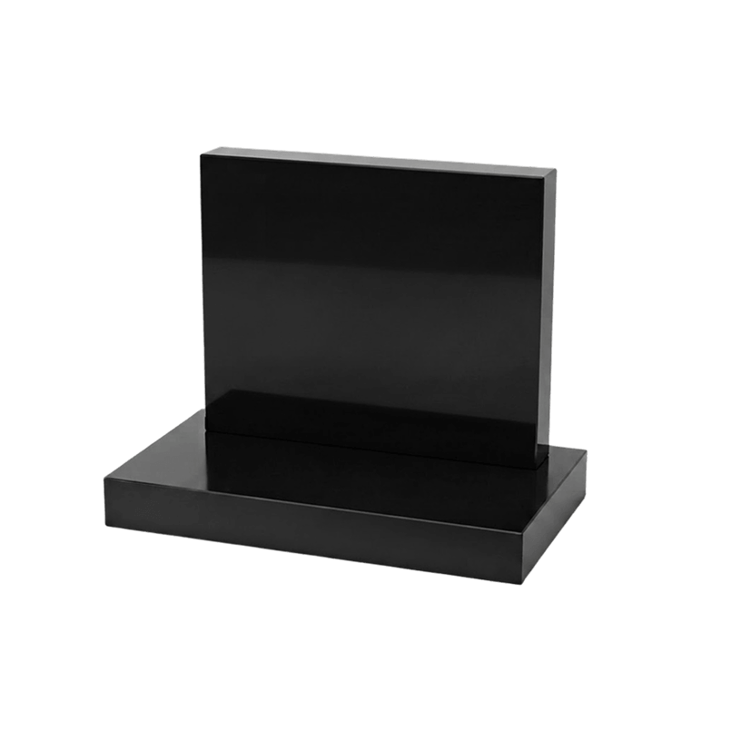 Midnight Black Granite Square Headstone Midnight Black Granite Square Headstone