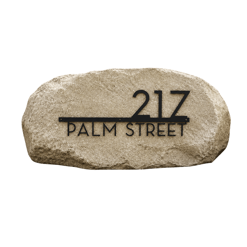 Sandstone House Number Boulder Sandstone House Number Boulder