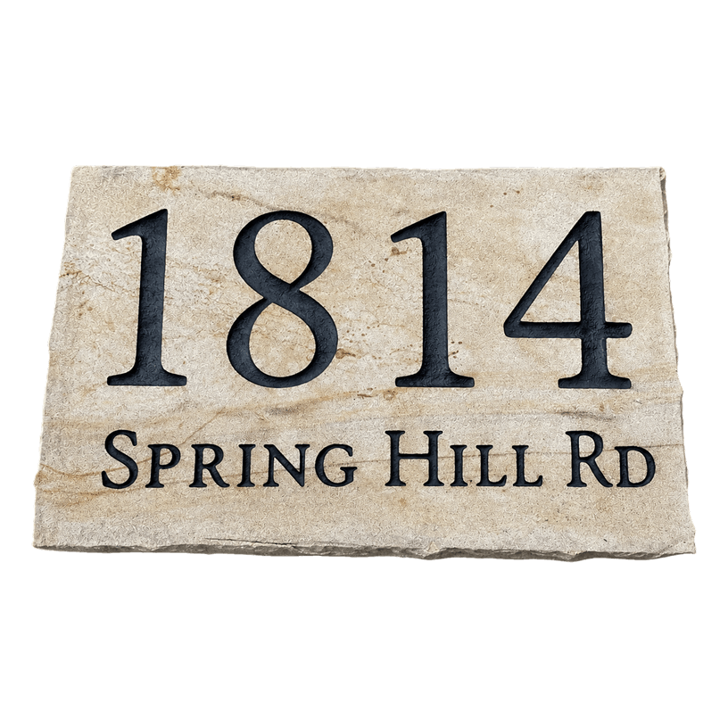 Sandstone House Number Sign Sandstone House Number Sign