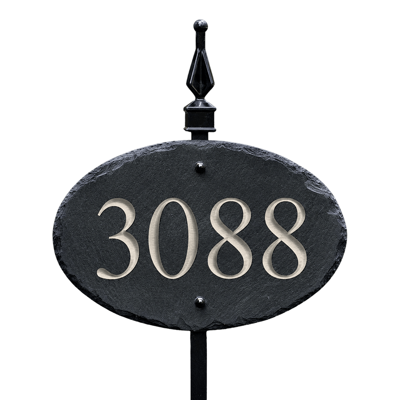 Slate House Number Plaque Slate House Number Plaque