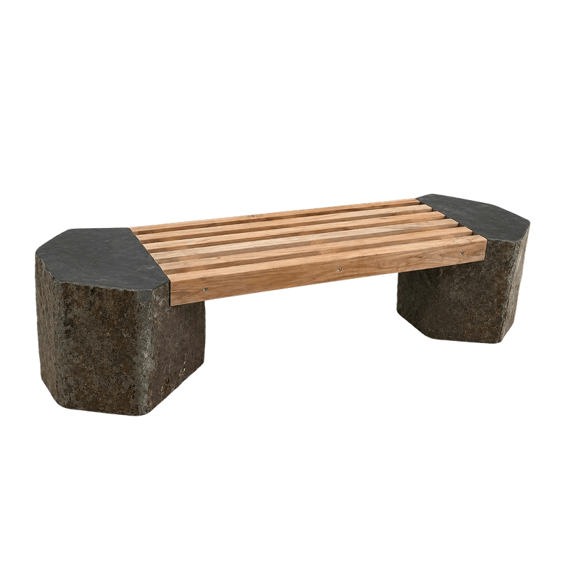 Teak Bench Basalt Teak Bench Basalt